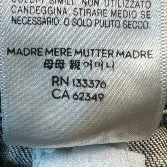 Mother The Patch Pocket Hustler Crop Jean Button Fly Half Raw Hem Size 25 - Picture 13 of 16